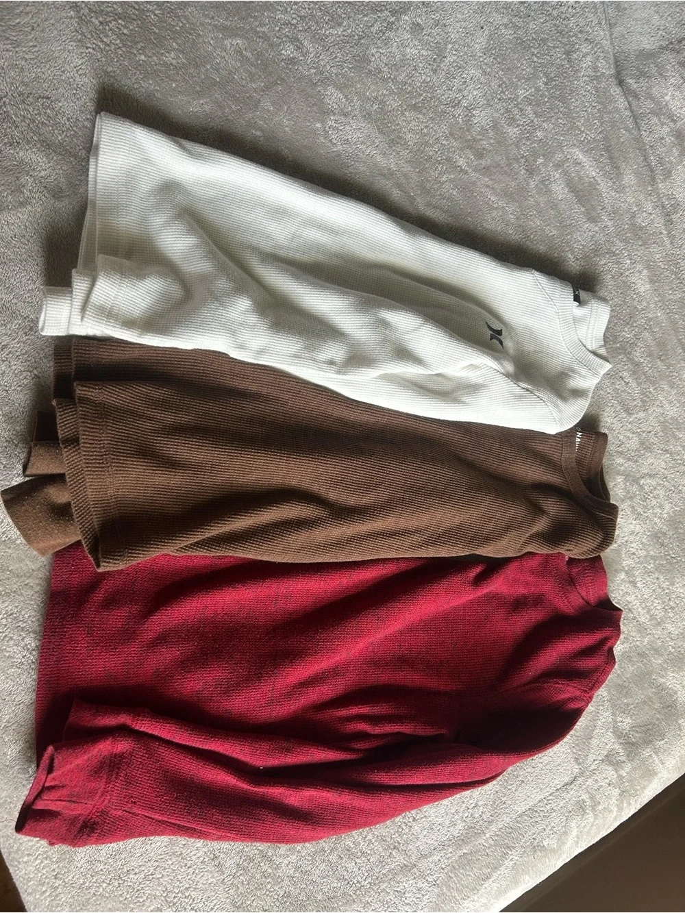 Old Navy Ribbed Mini Skirt Trio - White, Brown, Red